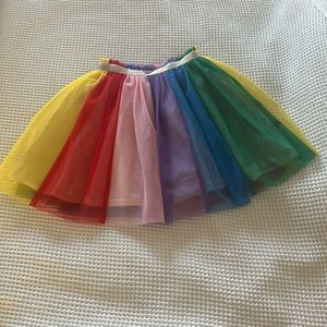 Multi color tulle skirt with lining